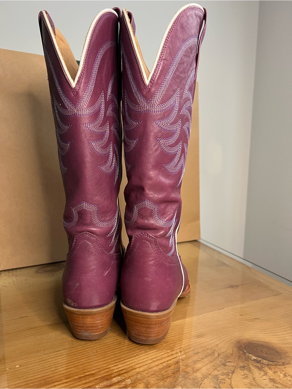 Tecovas the Annie violet Purple Leather Western Heeled Boots - Picture 6 of 8